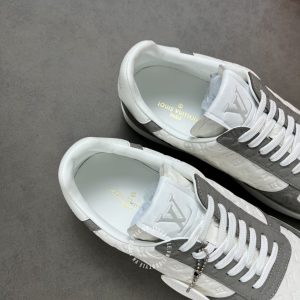 Giày da cao cấp Louis Vuitton trắng phối ghi họa tiết Monogram - Ảnh 8