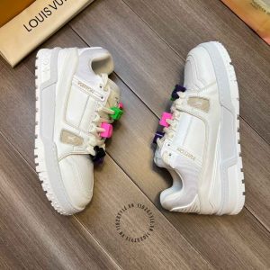 LV Sneakers Louis Vuitton trắng dây lạ cao cấp - Ảnh 4