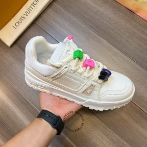 LV Sneakers Louis Vuitton trắng dây lạ cao cấp - Ảnh 6