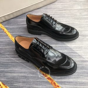 Giày Oxford Louis Vuitton màu đen bóng phiên bản buộc dây - Hình ảnh 2