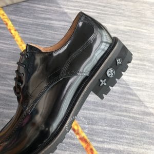 Giày Oxford Louis Vuitton màu đen bóng phiên bản buộc dây - Hình ảnh 8