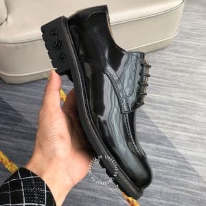 Giày Oxford Louis Vuitton màu đen bóng phiên bản buộc dây - Hình ảnh 5