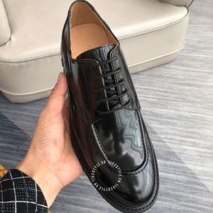 Giày Oxford Louis Vuitton màu đen bóng phiên bản buộc dây - Hình ảnh 6