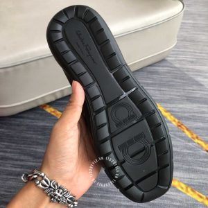 Giày da hàng hiệu nam Salvatore Ferragamo da bò màu đen trơn - Ảnh 9