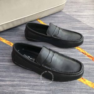 Giày da hàng hiệu nam Salvatore Ferragamo da bò màu đen trơn - Ảnh 2