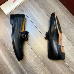 Giày nam Salvatore Ferragamo mặt khóa xích phiên bản cao cấp - Ảnh 3