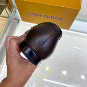 Giày da nam cao cấp Louis Vuitton màu nâu trơn sang trọng - Ảnh 8