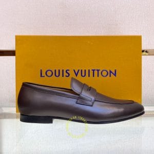 Giày da nam cao cấp Louis Vuitton màu nâu trơn sang trọng - Ảnh 4