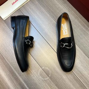 Giày nam Salvatore Ferragamo mặt khóa xích phiên bản cao cấp - Ảnh 4