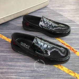 Giày da nam cao cấp Salvatore Ferragamo màu đen bóng - Ảnh 2