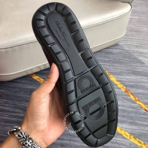 Giày da nam cao cấp Salvatore Ferragamo màu đen bóng - Ảnh 9