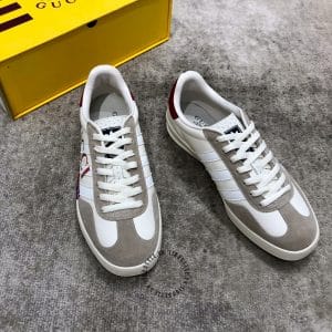 Giày Gucci Sneaker thể thao nam phối màu trắng ghi logo nhiều màu - Hình ảnh 3