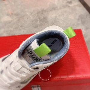 Giày da nam hàng hiệu LV trắng sneaker trắng gót ghi họa tiết - Ảnh 8