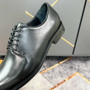 Giày da nam hàng hiệu Louis Vuitton màu đen đế logo nổi - Hình ảnh 6