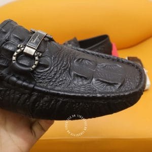 Giày Moca Salvatore Ferragamo nam đen da xịn hàng hiệu giá tốt - Ảnh 6