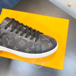 Giày da nam xịn Louis Vuitton màu đen họa tiết Monogram - Ảnh 7
