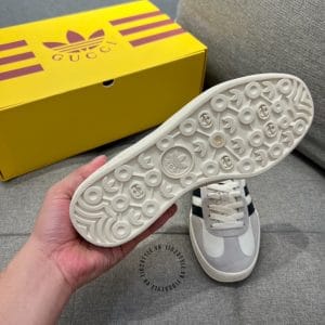 Giày hàng hiệu Gucci Sneaker thể thao nam màu trắng kẻ sọc đen - Hình ảnh 8