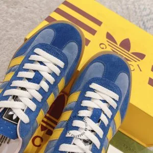 Giày Gucci Sneaker thể thao nam phối màu xanh dương sọc vàng - Hình ảnh 7