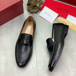 Giày nam Salvatore Ferragamo màu đen đơn giản thanh lịch - Ảnh 3