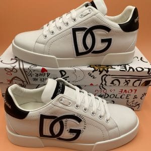 Giày thể thao nam Dolce & Gabbana màu kem trắng cao cấp - Hình ảnh 4
