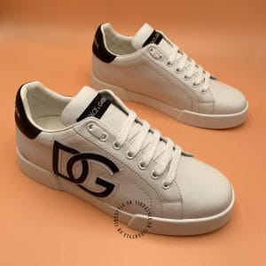 Giày thể thao nam Dolce & Gabbana màu kem trắng cao cấp - Hình ảnh 8