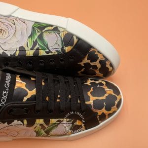 Giầy Dolce & Gabbana hàng hiệu da bò họa tiết nhiều màu dây đen - Hình ảnh 9