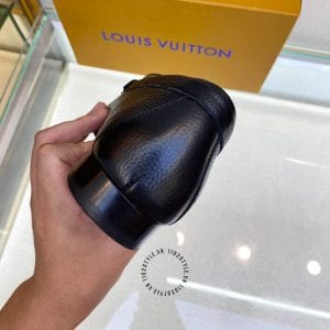 Giày lười nam Louis Vuittton màu đen mũi vuông - Hình ảnh 8