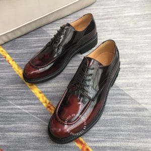 Giày nam Louis Vuitton Oxford màu nâu đỏ phiên bản cao cấp - Ảnh 3