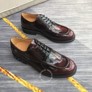 Giày nam Louis Vuitton Oxford màu nâu đỏ phiên bản cao cấp - Ảnh 2