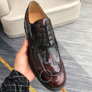 Giày nam Louis Vuitton Oxford màu nâu đỏ phiên bản cao cấp - Ảnh 5