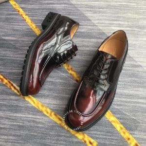 Giày nam Louis Vuitton Oxford màu nâu đỏ phiên bản cao cấp - Ảnh 4