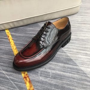 Giày nam Louis Vuitton Oxford màu nâu đỏ phiên bản cao cấp - Ảnh 7
