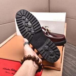 Giày Salvatore Ferragamo màu nâu đế đen - Hình ảnh 8