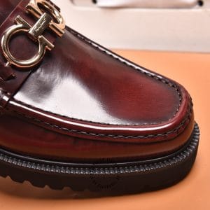 Giày Salvatore Ferragamo màu nâu đế đen - Hình ảnh 5