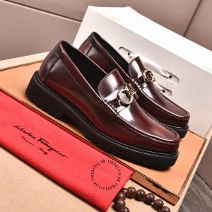 Giày Salvatore Ferragamo màu nâu đế đen - Hình ảnh 2