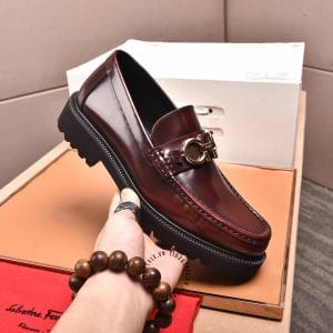 Giày Salvatore Ferragamo màu nâu đế đen - Hình ảnh 4