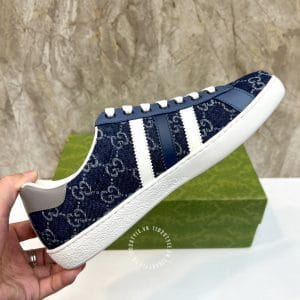 Giày Gucci Sneaker thể thao nam màu xanh họa tiết Monogram - Hình ảnh 6