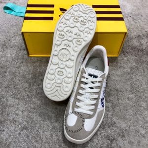 Giày Gucci Sneaker thể thao nam phối màu trắng ghi logo xanh - Hình ảnh 6