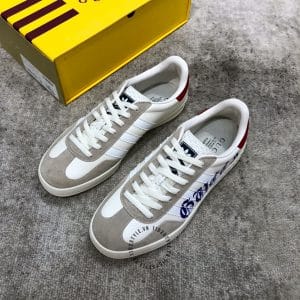 Giày Gucci Sneaker thể thao nam phối màu trắng ghi logo xanh - Hình ảnh 4