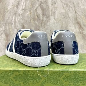 Giày Gucci Sneaker thể thao nam màu xanh họa tiết Monogram - Hình ảnh 5