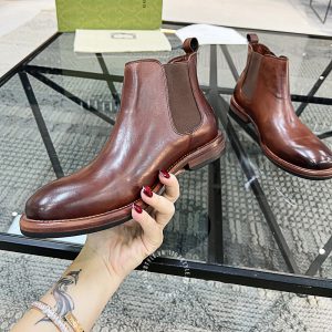 Giày Gucci cổ cao bo chun hàng hiệu cao cấp - Ảnh 5