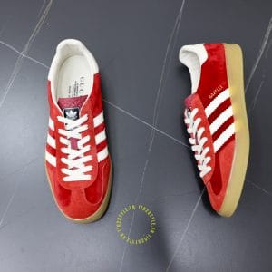 Giày Gucci Sneaker thể thao nam màu đỏ đế logo nổi - Hình ảnh 2