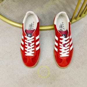 Giày Gucci Sneaker thể thao nam màu đỏ đế logo nổi - Hình ảnh 3