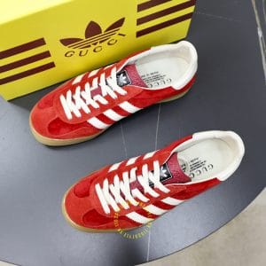 Giày Gucci Sneaker thể thao nam màu đỏ đế logo nổi - Hình ảnh 4