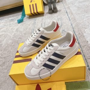 Giày Gucci Sneaker thể thao nam phối màu trắng ghi đế logo nổi - Hình ảnh 4