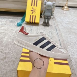 Giày Gucci Sneaker thể thao nam phối màu trắng ghi đế logo nổi - Hình ảnh 6