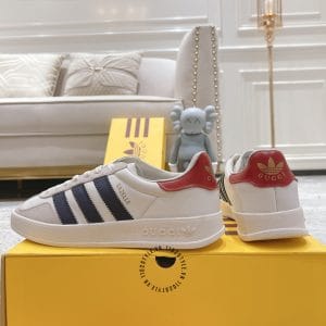 Giày Gucci Sneaker thể thao nam phối màu trắng ghi đế logo nổi - Hình ảnh 5