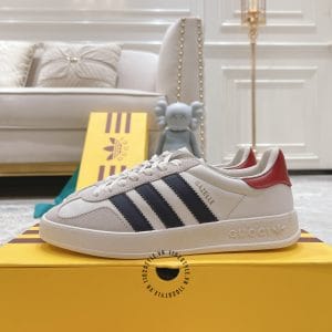 Giày Gucci Sneaker thể thao nam phối màu trắng ghi đế logo nổi - Hình ảnh 3