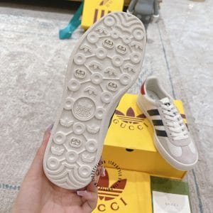 Giày Gucci Sneaker thể thao nam phối màu trắng ghi đế logo nổi - Hình ảnh 9