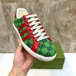 Giày Gucci Sneaker thể thao nam xanh lá họa tiết Monogram - Hình ảnh 7